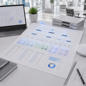 IP-plan met adresreeksen en netwerksegmenten