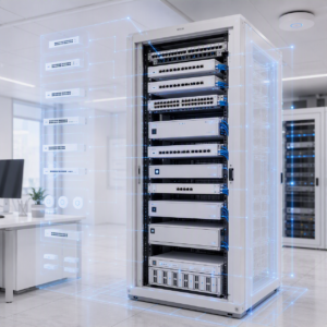 Rack-indeling van netwerkapparatuur in serverkast