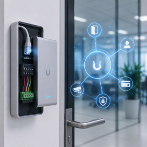 UniFi Access deurcontroller bij ingang