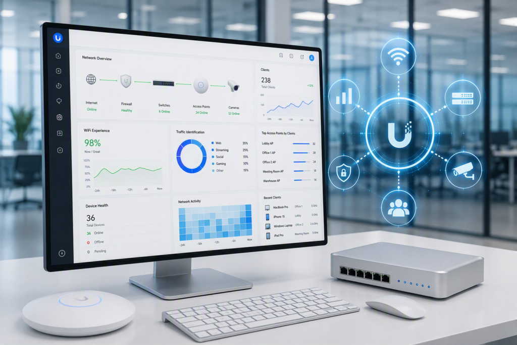 Dashboard voor UniFi netwerkbeheer
