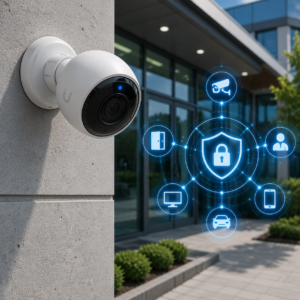 UniFi Protect camera bij bedrijfspand